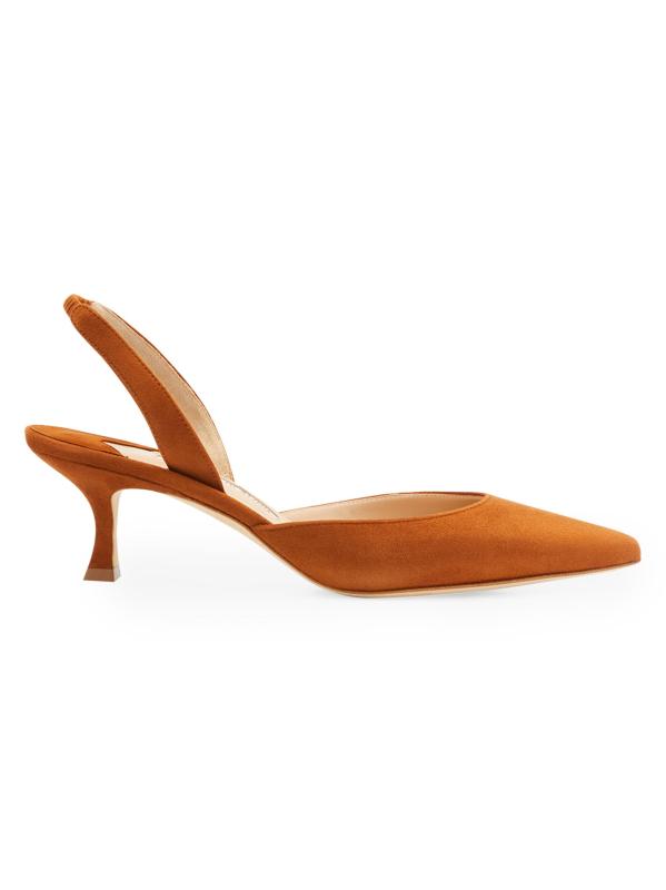Carolyne 50MM Suede Slingback Pumps
