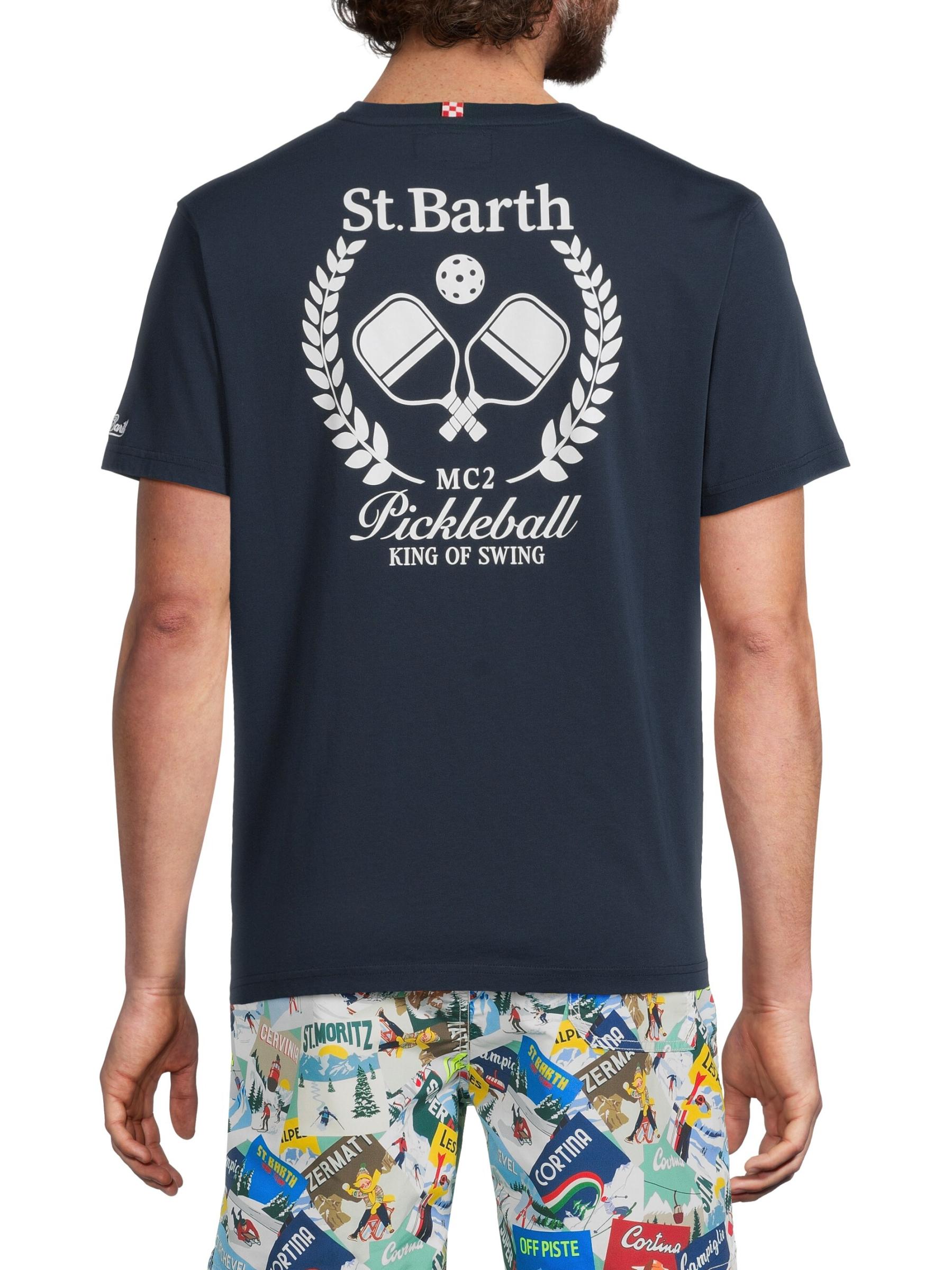 MC2 Saint Barth ★ ピックルボール ロゴ コットン Tシャツ MC2 Saint Barth - ピックルボール・ロゴ・コットンTシャツ を
