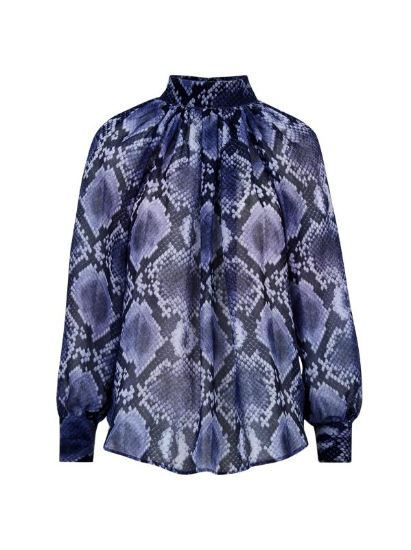 بلوزة شيفون من جلد الثعبان Kitten