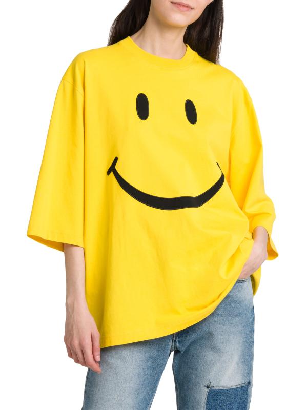 【MOSCHINO】オーバーサイズTシャツ Moschino - スマイル・オーバーサイズ・コットンTシャツ を