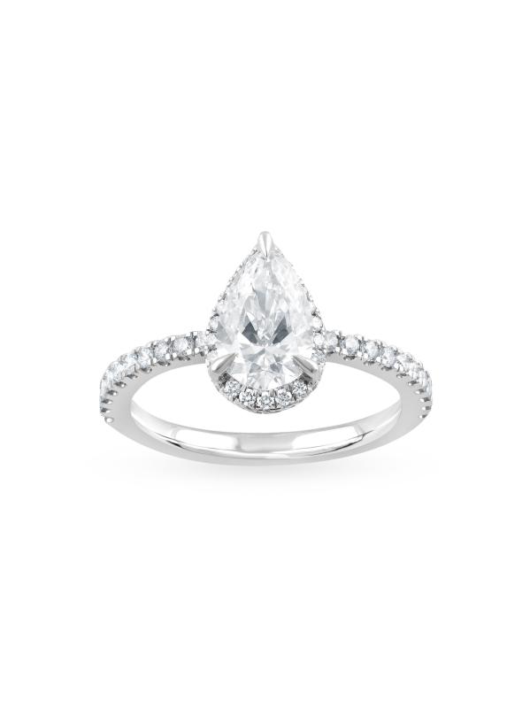 خاتم سوليتير من الذهب الأبيض عيار 14 قيراط والألماس المزروع في المختبر 1.75 TCW