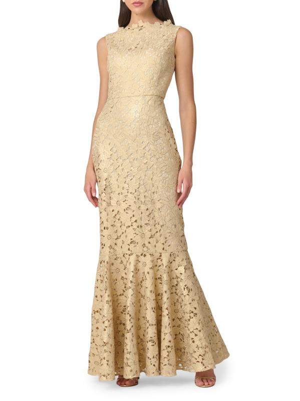 #2: فستان ريس بدون أكمام بتصميم حورية البحر - الذهب