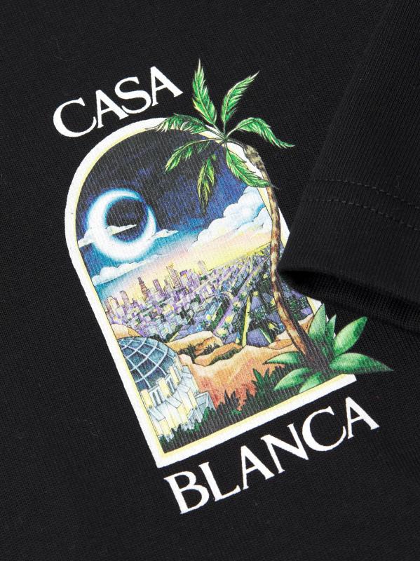 Casablanca - LAナイト・プリント・クルーネックTシャツ を