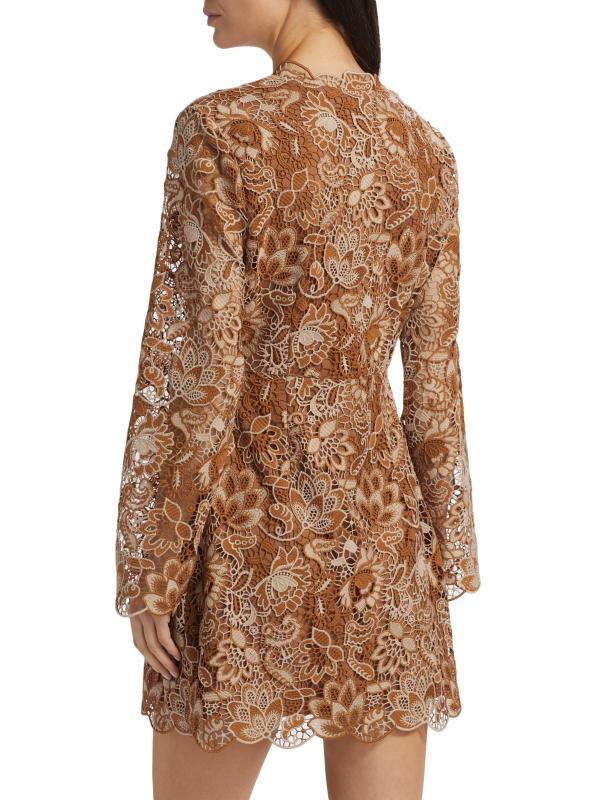 #4: فستان قصير من ماديرا كروشيه - براون