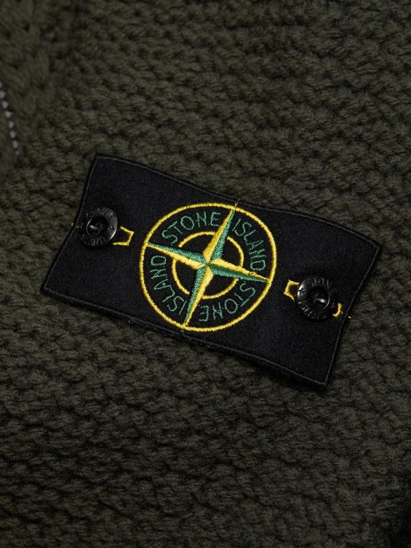 #6: كارديغان من الصوف بسحّاب أمامي - أخضر عسكري