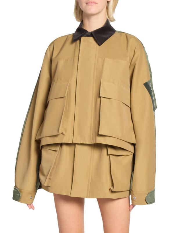 Shop Sacai - Grosgrain Nylon Twill Blouson Jacket | Saks