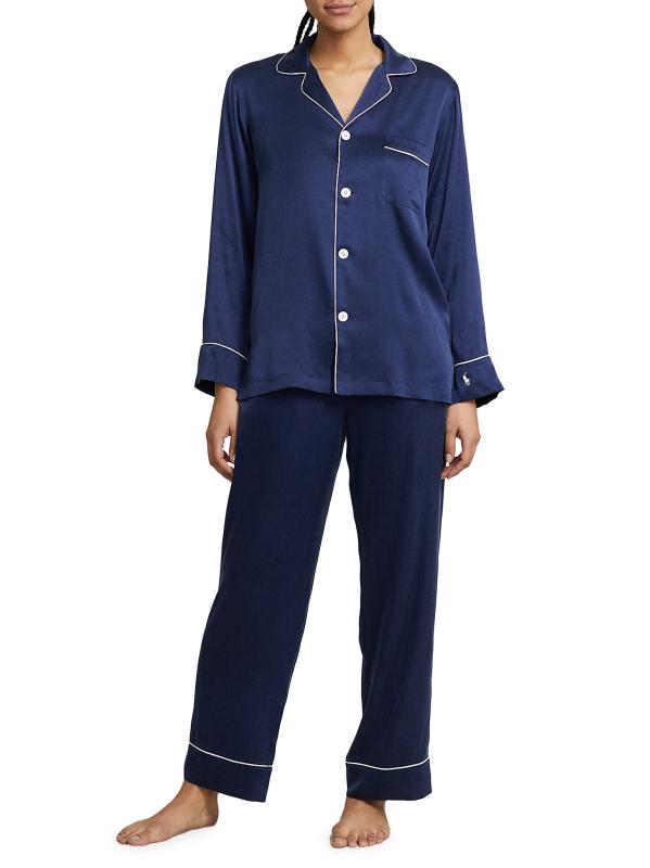 POLO RALPH LAUREN ストレッチシルクパジャマセット Polo Ralph Lauren - ヘリテージシルクローレル ストレッチ