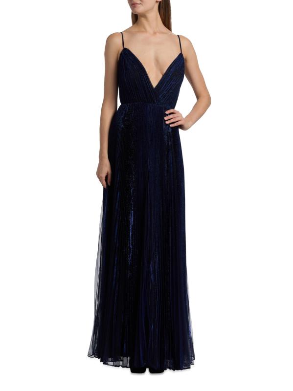 Shop Halston Rosalie Chiffon Devoré Floor-Length Gown Saks