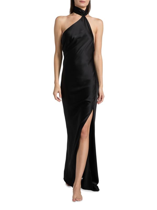 Vestido Asimetrico Vestido Seda Negro Compra Kiki De Montparnasse