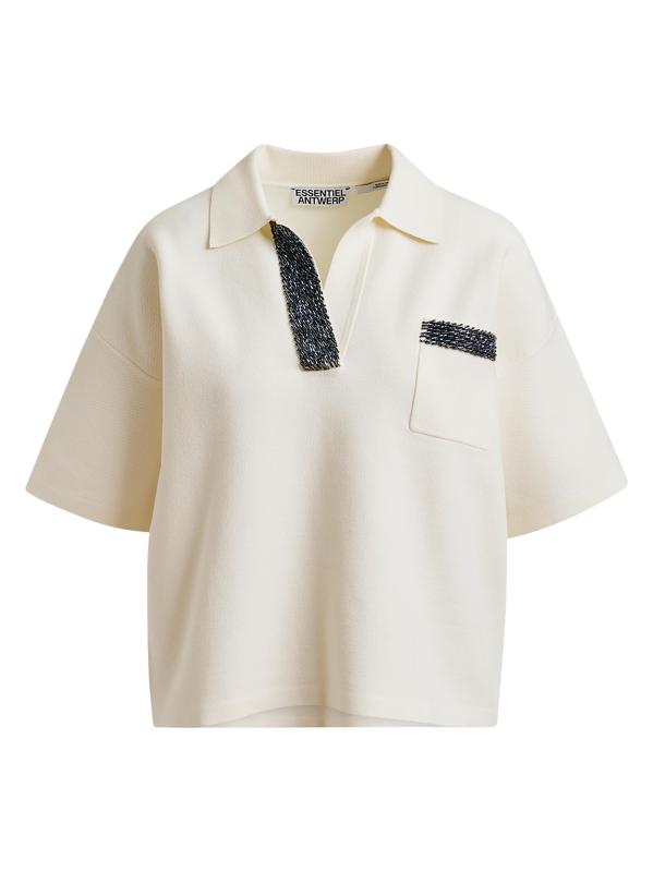 بلوزة عالمية محبوكة مزيّنة