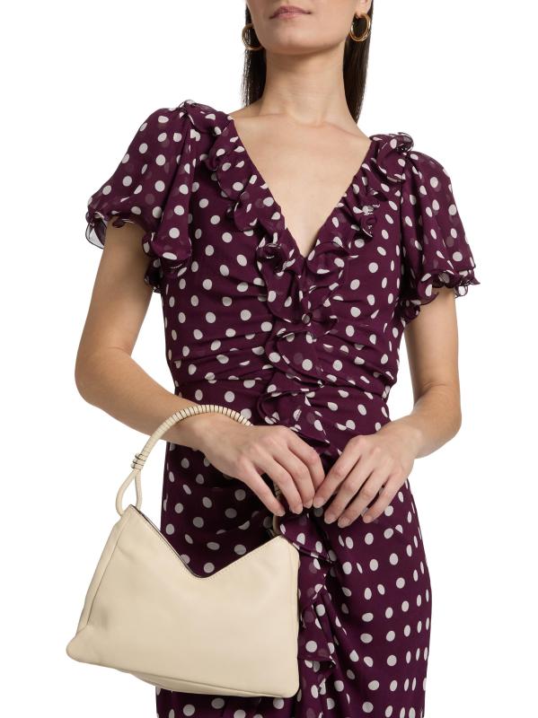 #5: فستان متوسط الطول مكشكش بنقشة من ليرا - ديب بلوم متعدد