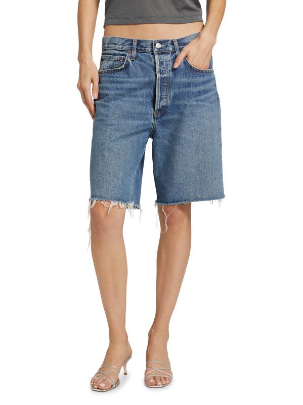 #2: شورت جينز من التسعينيات - خراب متوسط عتيق باللون النيلي