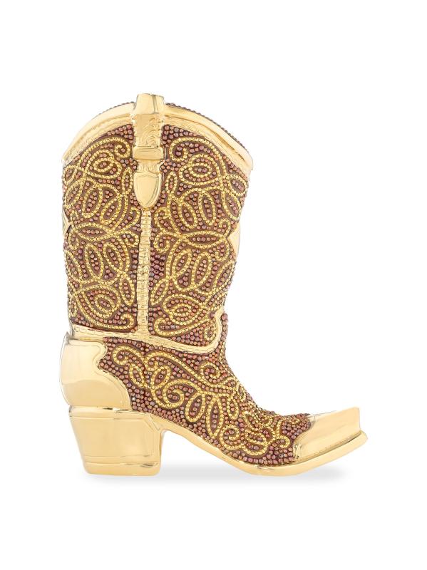 حقيبة كاوبوي-بوت القابلة للتحويل مزيّنة بالكريستال