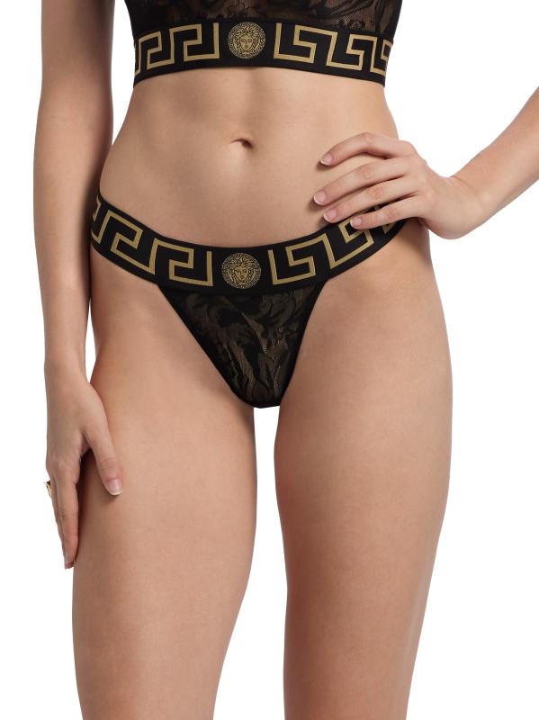 【VERSACE】メドゥーサ グレカ ビキニトップ (送料関税込) Versace - ペリゾマ・グレカ・ジャカードTバック をオンライン