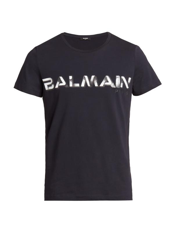 BALMAIN ロゴプリントクルーネックTシャツ 【関税込】 Balmain - ロゴプリントクルーネックTシャツ をオンライン購入