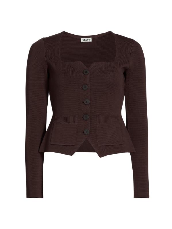 بلوزة راتشيلا محبوكة بأزرار أمامية