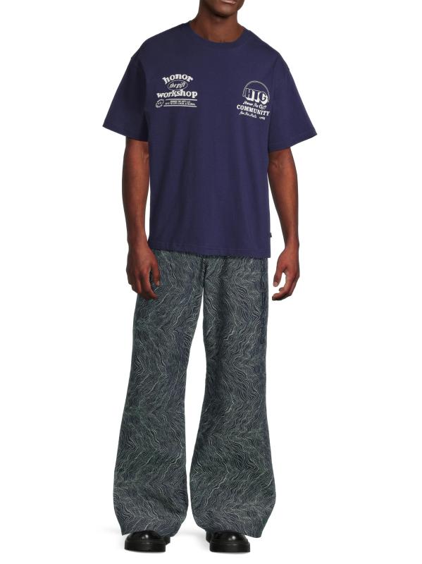 #6: تي شيرت قطني كبير الحجم بشعار ورشة العمل - القوات البحرية