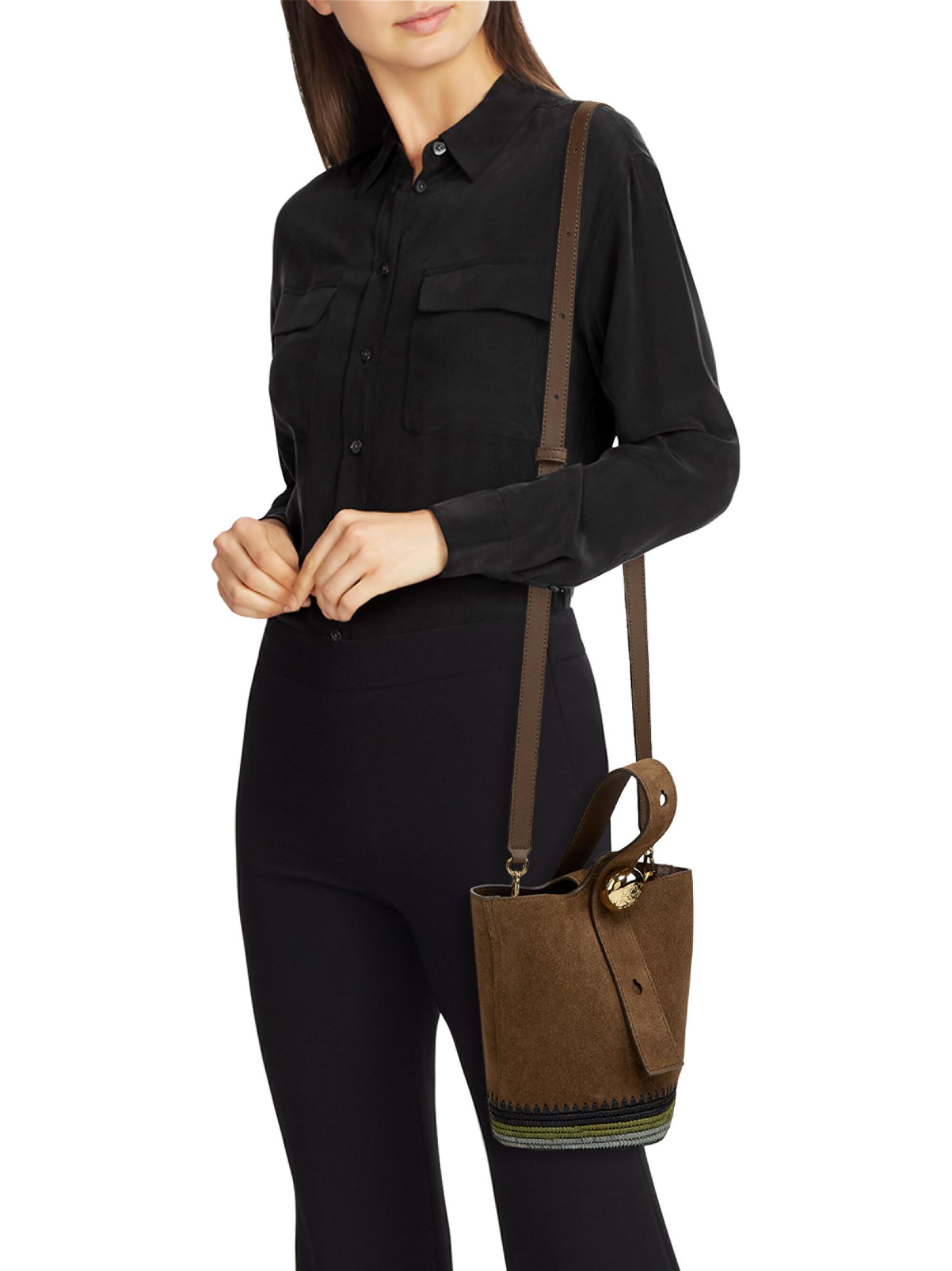 LOEWE Paula's Ibiza ラフィア バケット ショルダーバッグ