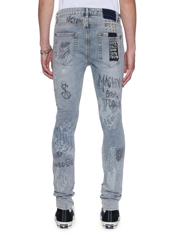 #3: بنطال جينز سكيني من فان وينكل روج جرافيتي - قماش جينز