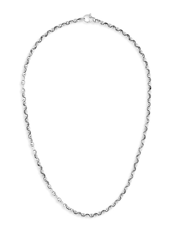 Classic Medium Link Sterling Silver Necklace