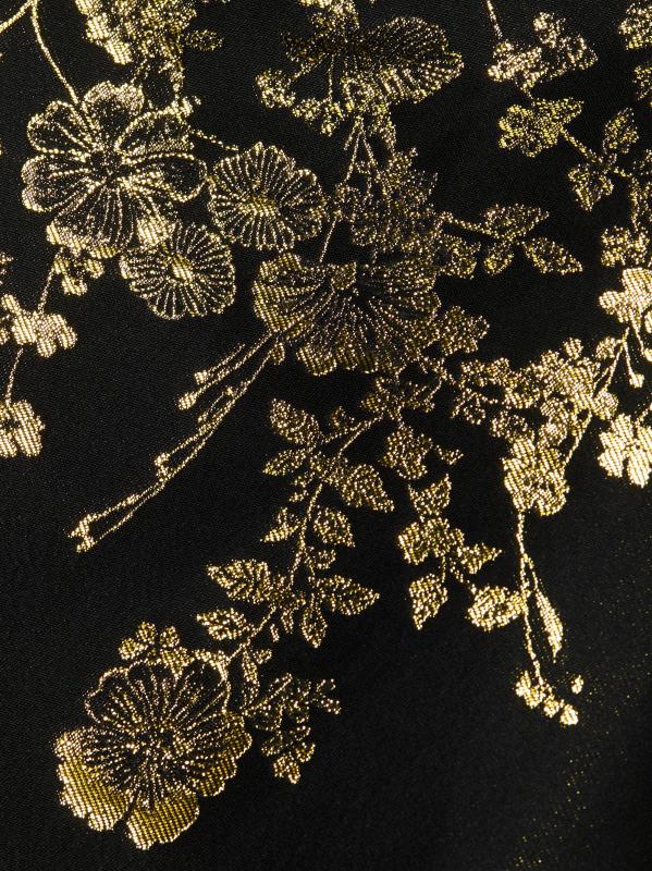 #6: فستان صحي مزركش بنقشة الزهور - أسود + ذهبي
