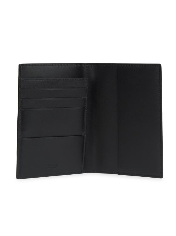 #4: حامل جواز سفر جلدي ومجموعة حافظة بطاقات - أسود