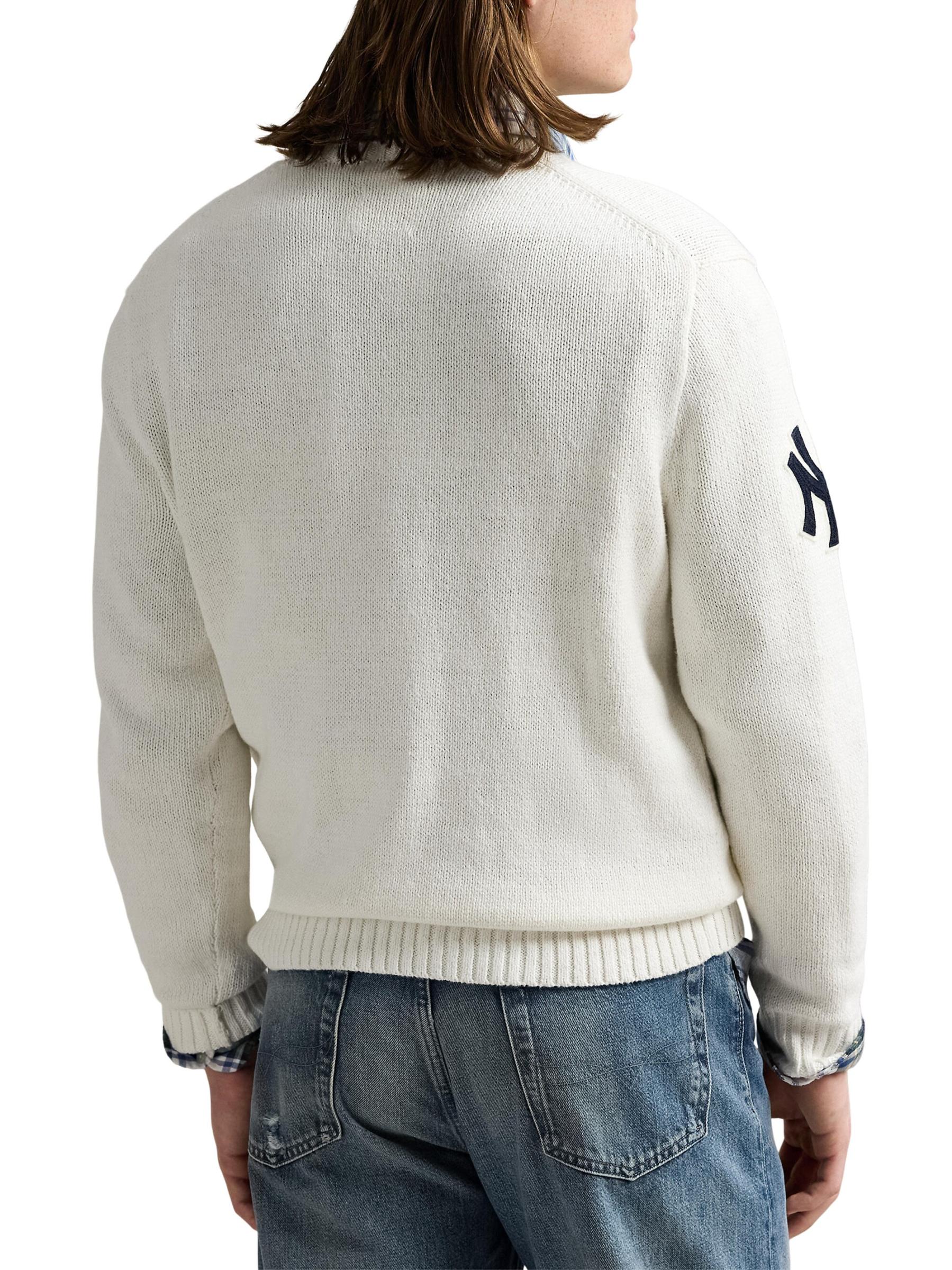 Yankees Bear Linen-Cotton Sweater