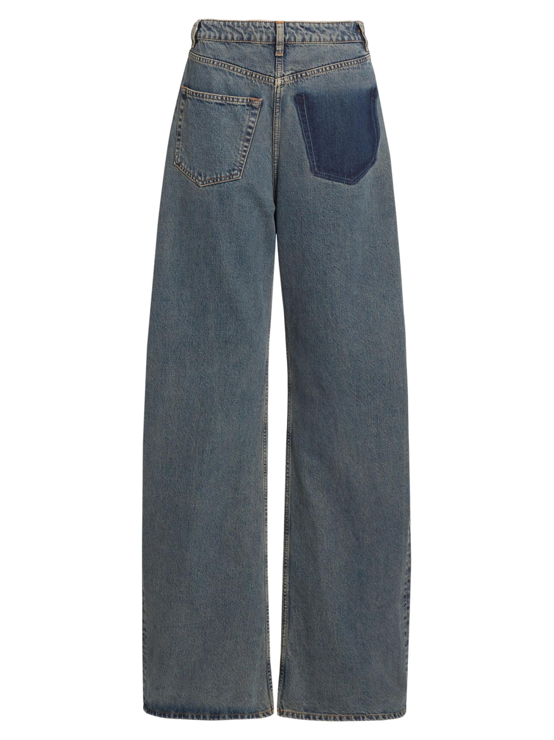 デニム・ジーパン MM6 MAISON MARGIELA WIDE-LEG DENIM COTTON JEANS MM6 Maison Margiela Wide Leg Layered Jeans