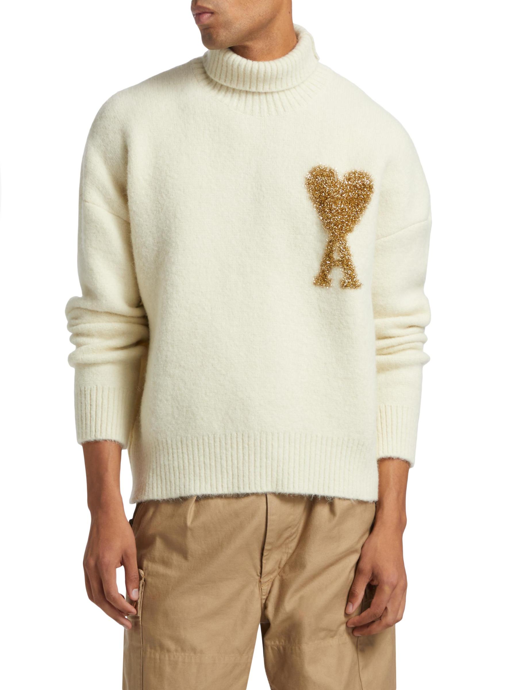 Shop AMI Paris - ADC Logo Knit Sweater | Saks Fifth Avenue Bahrain