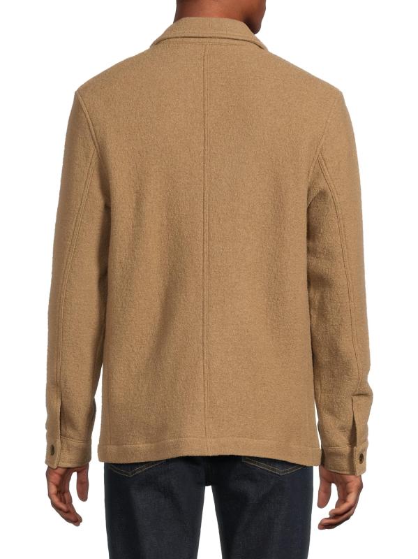 #4: جاكيت باسكال بوكلي من مزيج الصوف - بوكل بني فاتح