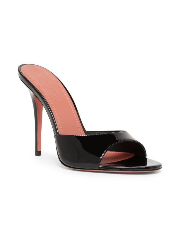 #2: بغال Elodie المصنوعة من الجلد اللامع - أسود لامع