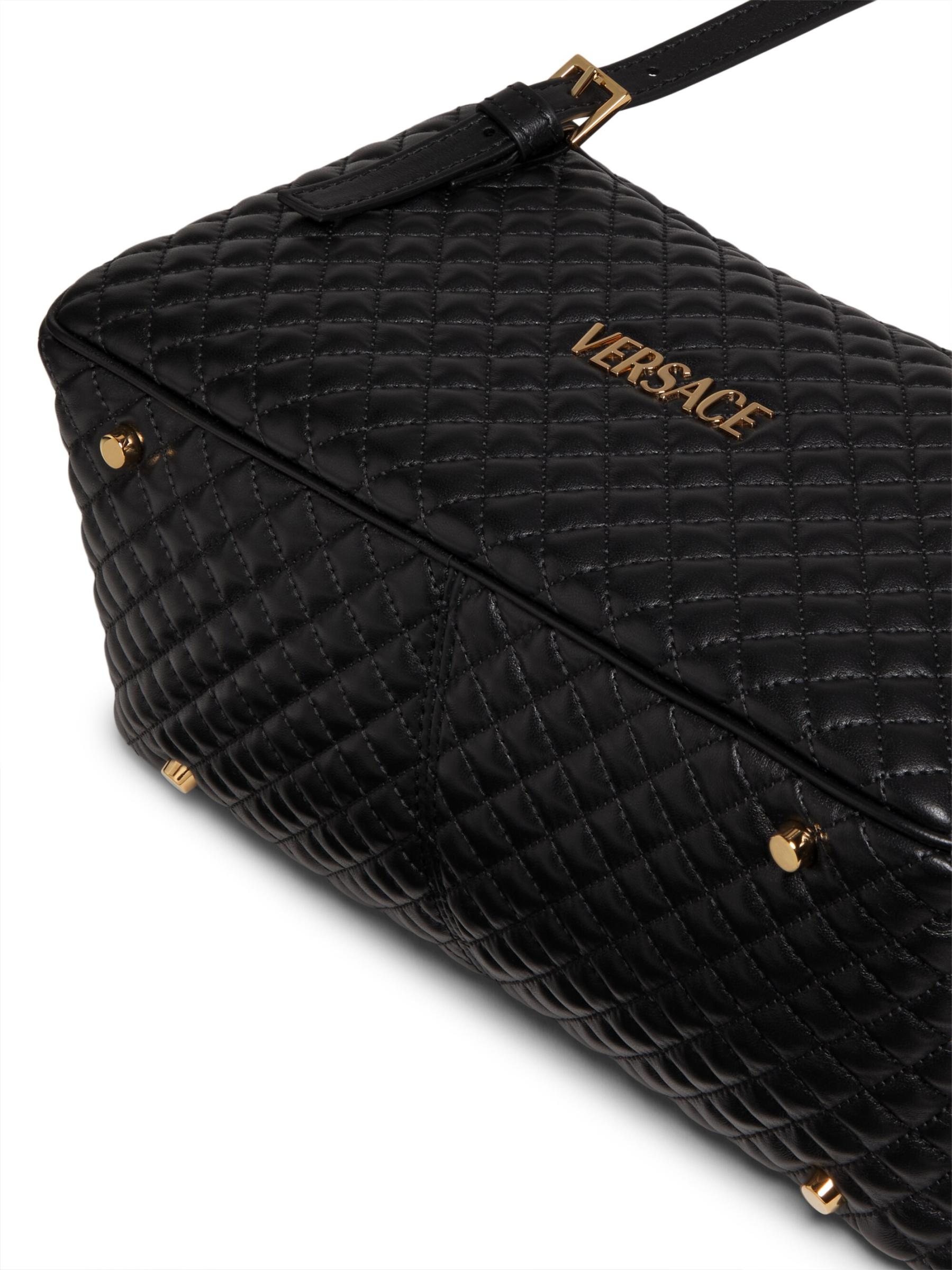 Shop Versace - Quilted Leather Shoulder Bag | Saks Fifth
