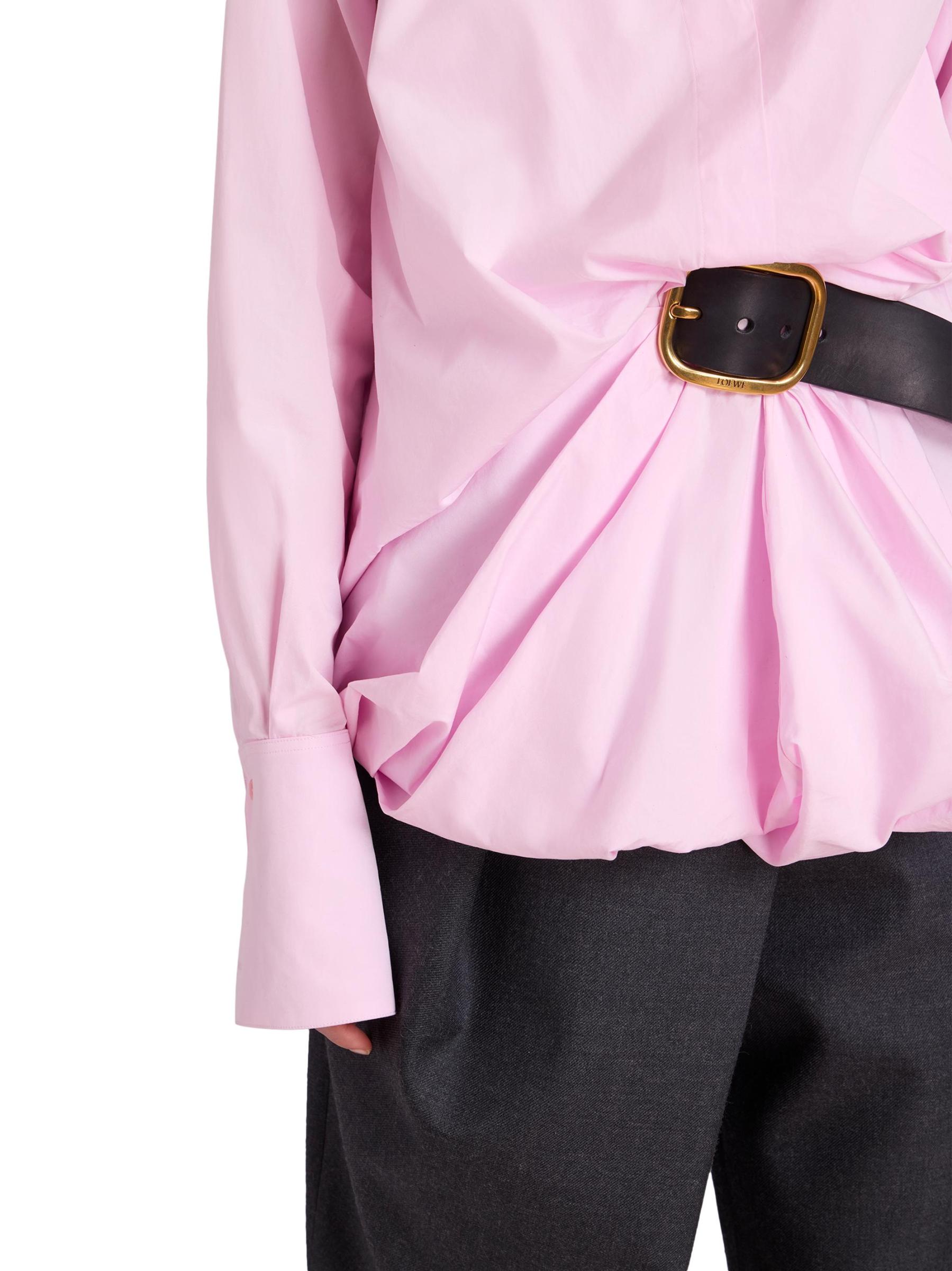 Belted Cotton-Blend Shirt