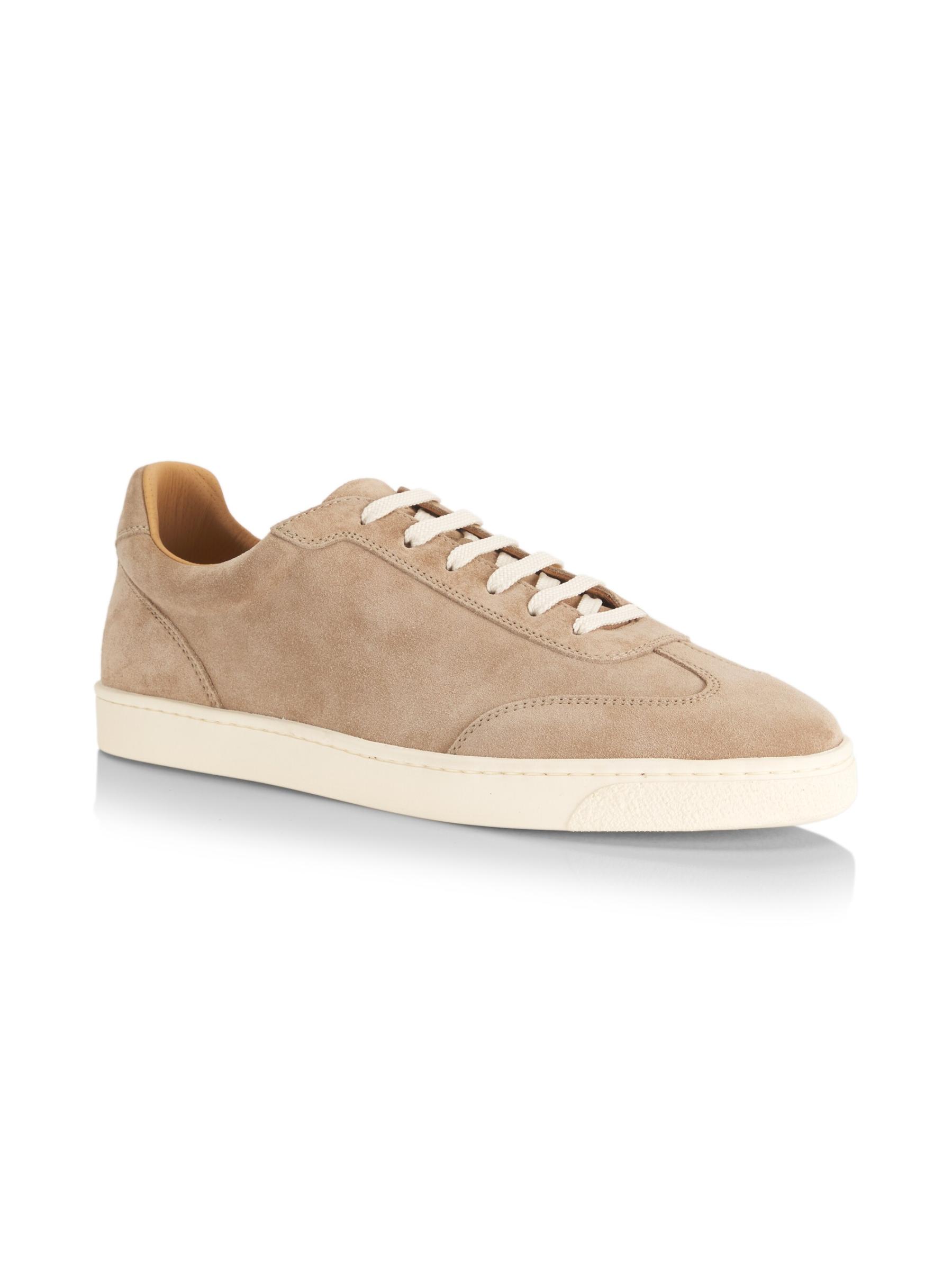 E*N様 brunello cucinelli ブルネロクチネリ スエード ダウ Brunello Cucinelli - スエードロートップスニーカー を