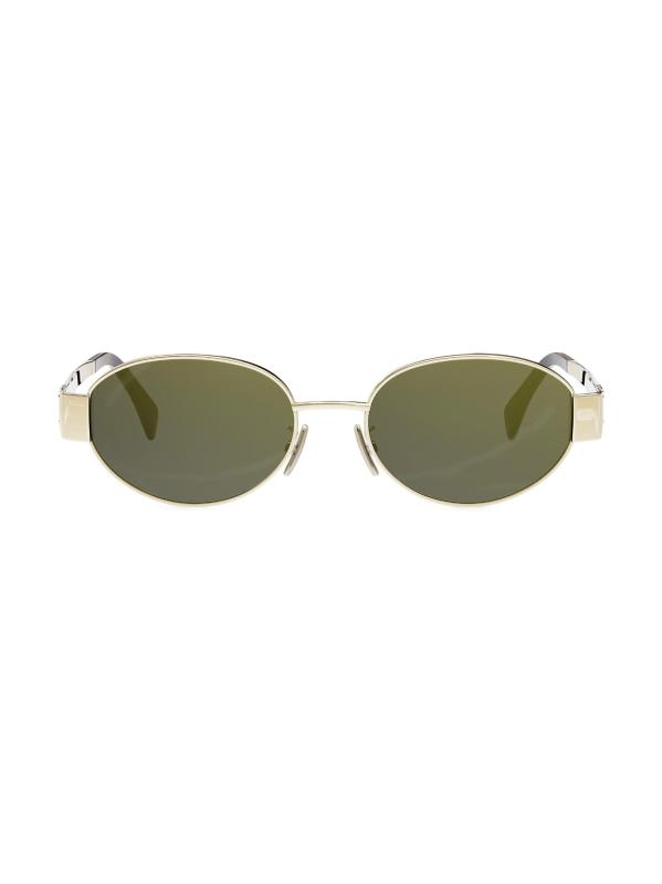 #2: Triomphe 54MM Oval Sunglasses - GOLD GREEN