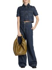 【Loewe】スクイーズ ミディアム レザー ショルダーバッグ LOEWE Squeeze レザー ミディアム ショルダーバッグ チェーン