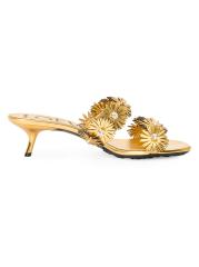 サンダル・ミュール Loewe Yellow Leather Petal Sandals Loewe - Petal Anagram Yellow Leather Sandal | Mitchell Stores
