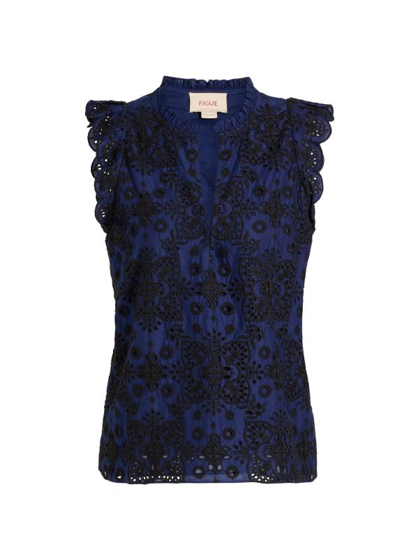 بلوزة ماريس من القطن المطرّز