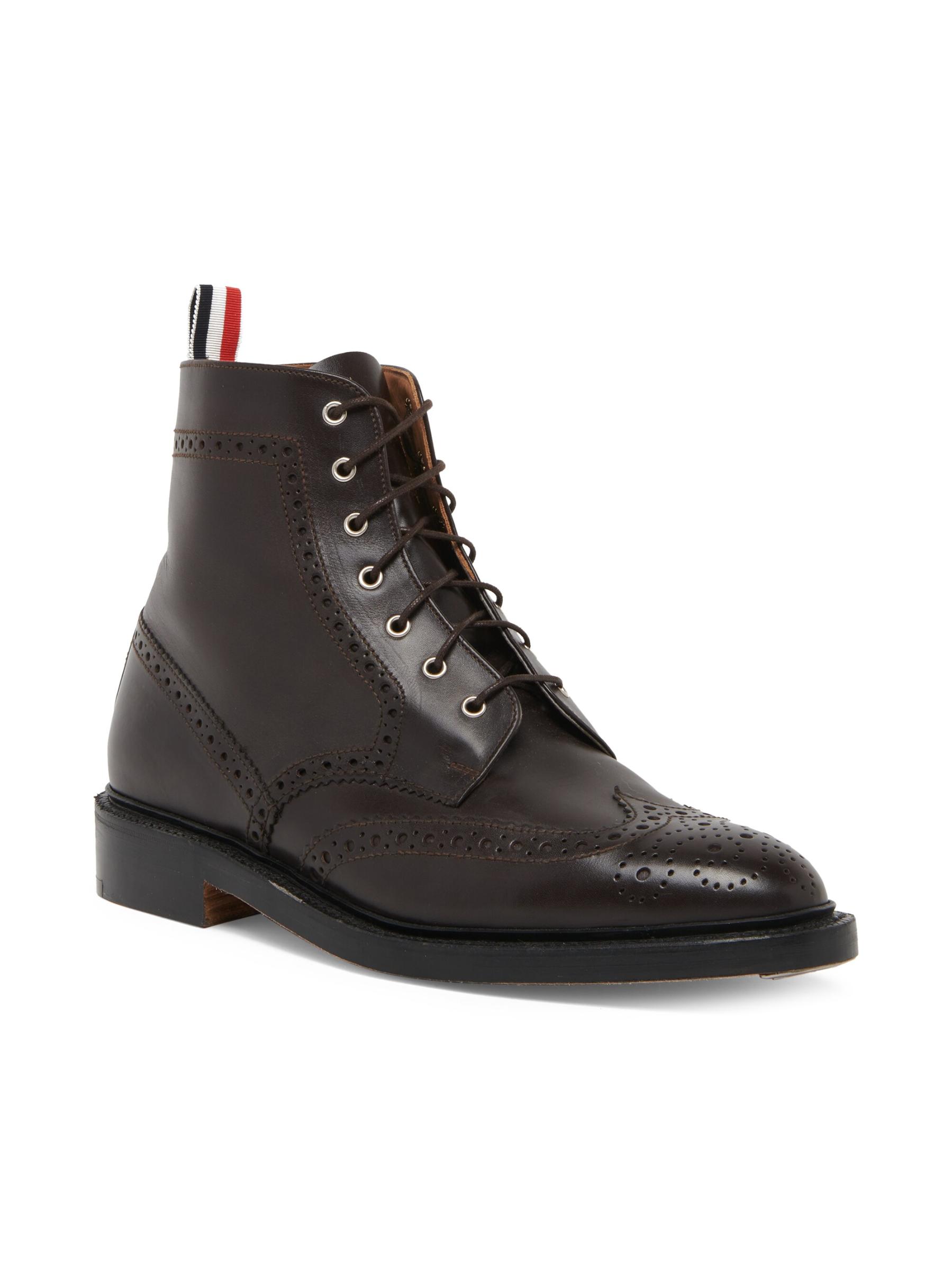 Thom Browne - クラシックレザーウィングチップブーツ を