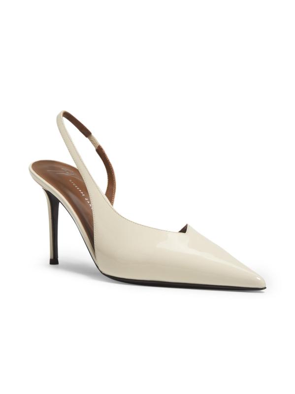 #2: حذاء سلينغ باك من الجلد اللامع مقاس 85 مم من فيرنيس فاج - أوف وايت