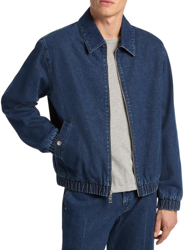 Denim Zip-Up Shirt Jacket