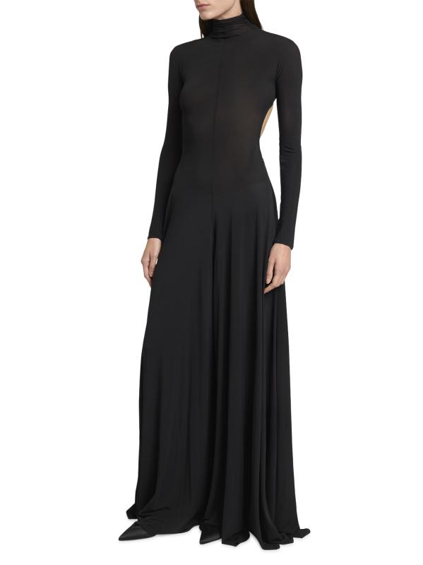 #2: جمبسوت بياقة عالية محبوكة شفافة - نوار باليا