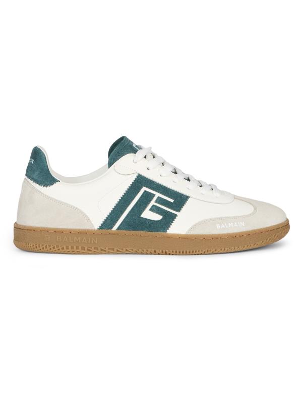 Shop Balmain - Swan Logo Leather Low-Top Sneakers | Saks