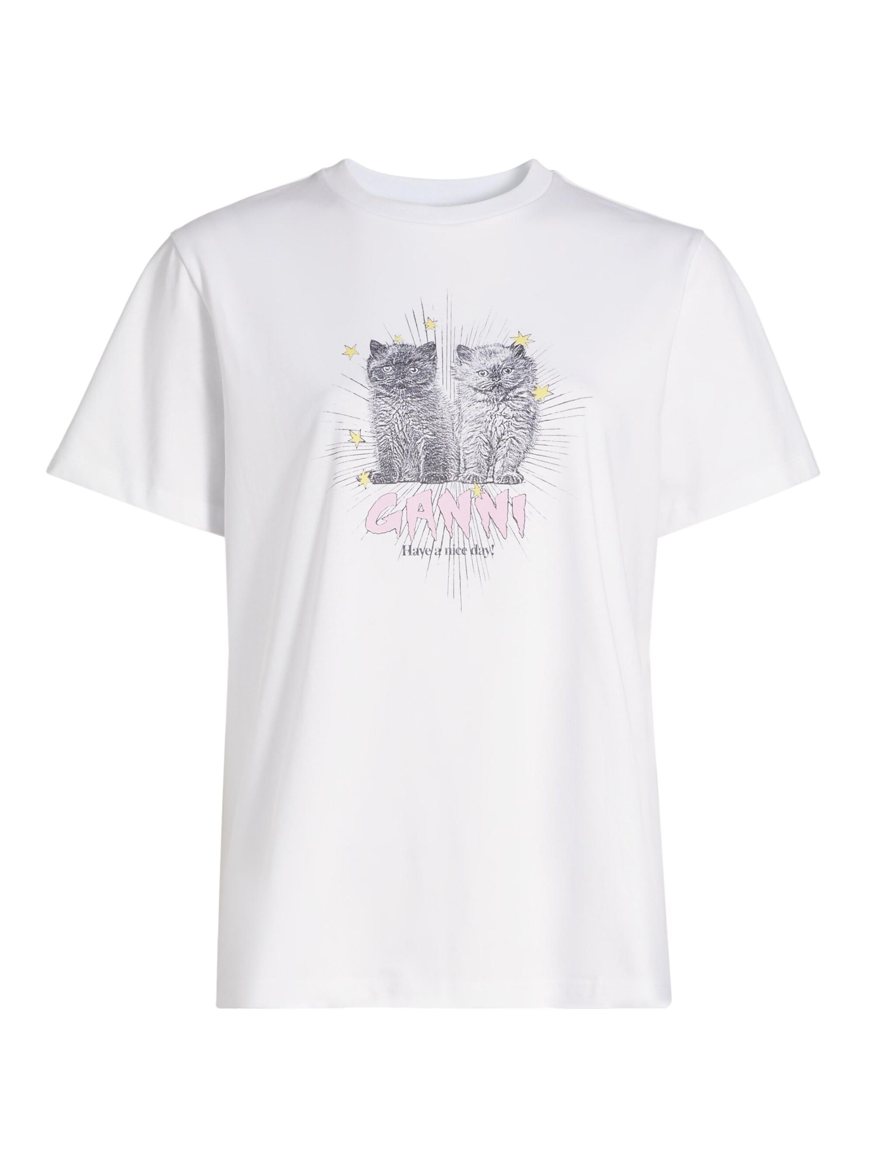 GANNI - 子猫ロゴTシャツ をオンライン購入 | Saks Fifth Avenue