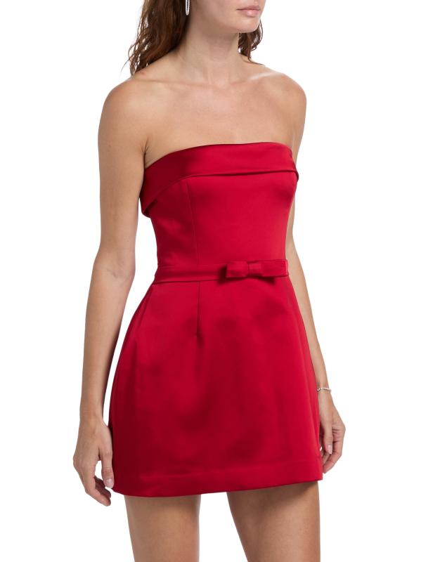 #3: رومبر قصير بدون حمالات من Avalee - أحمر