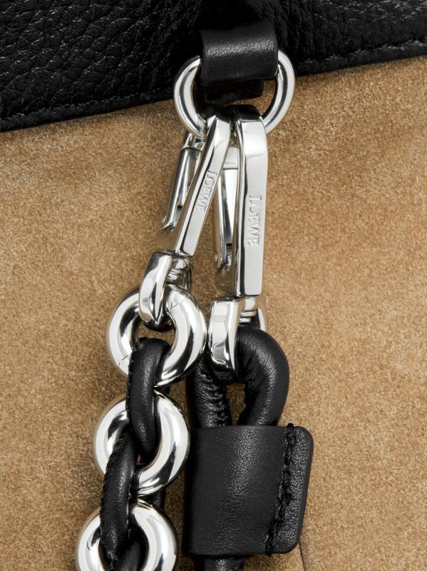 #9: حقيبة يد متوسطة الحجم من جلد الفلامنكو - أسود