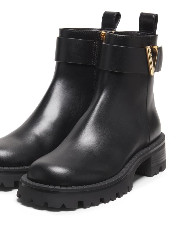 Chelsea Boots Saks Booties Sale Shop Versace V-Logo Leather
