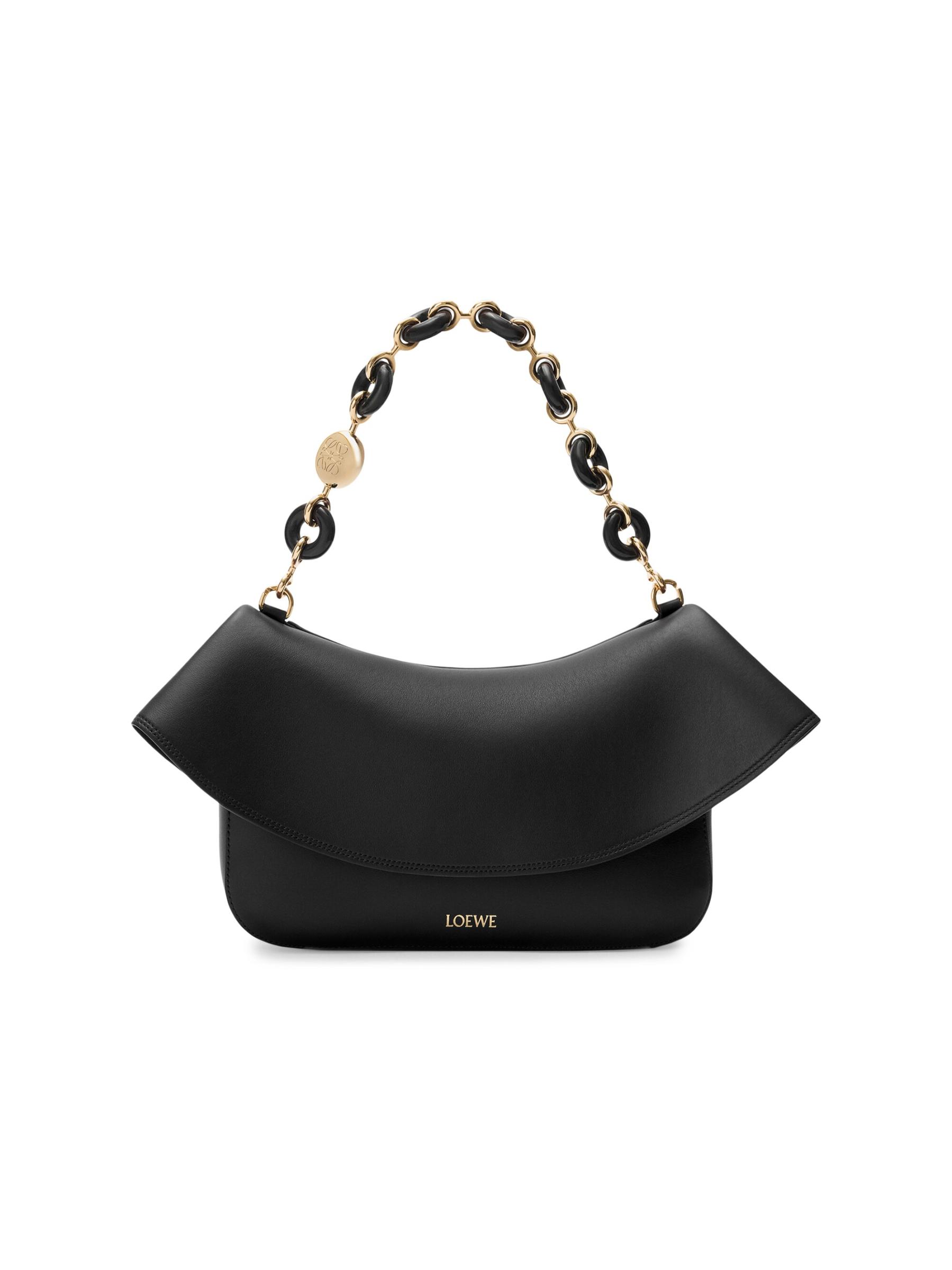【 ロエベ 】 Ola レザー ミディアム ショルダーバッグ Loewe - ミディアム・オラ・チェーン・レザー・ショルダーバッグ