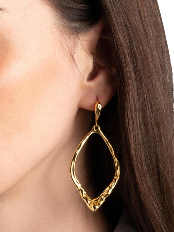 #2: أقراط بروت البيضاوية المتدلية - الذهب