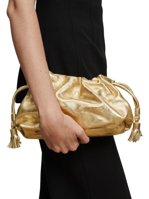 #2: حقيبة صغيرة من الجلد المعدني - الذهب